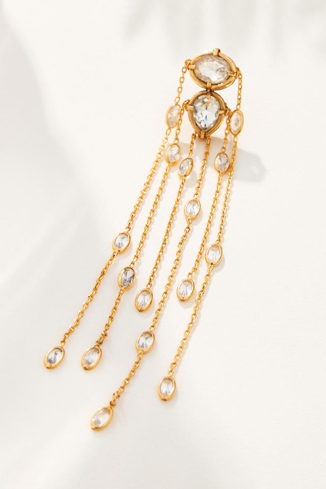 Long Drippy Crystal Earrings #2