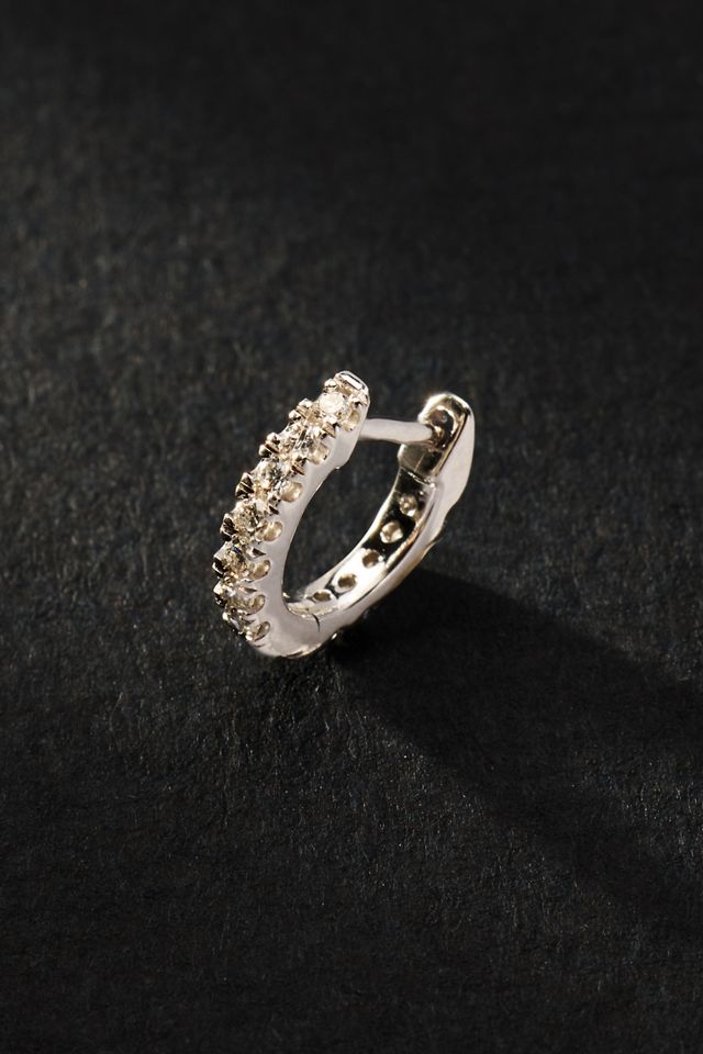 Small Diamond Hoop Earrings #1