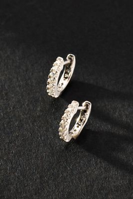 Small Diamond Hoop Earrings