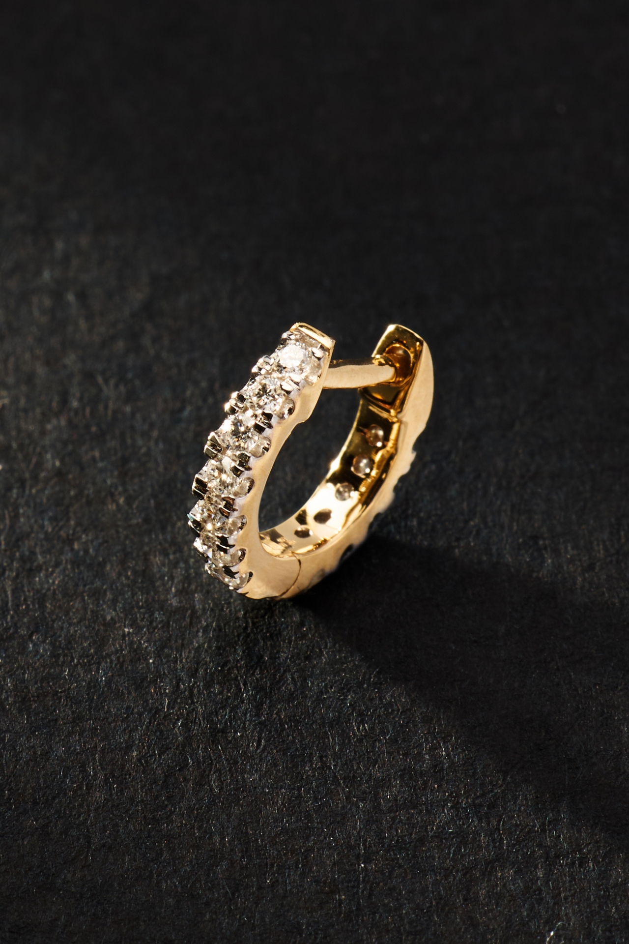 Small Diamond Hoop Earrings