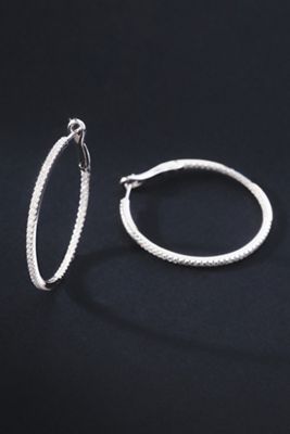 Diamond Large Hoop Earrings
