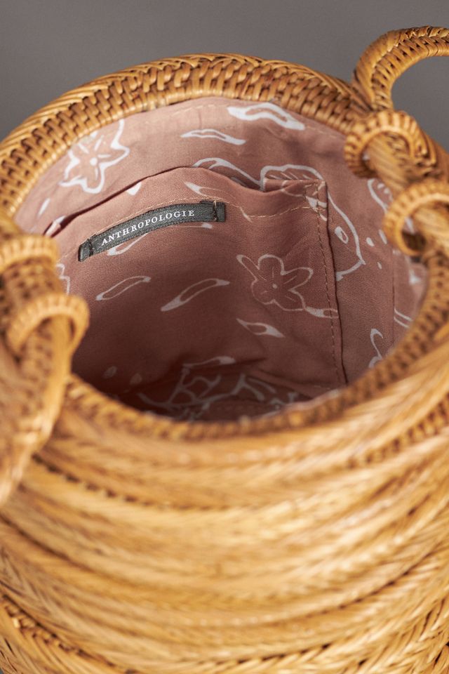 Bali Layered Rattan Bucket Bag #3
