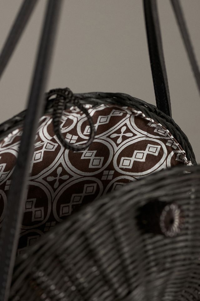 Riu Ribbon rattan basket bag black Rちゃん Riu Ribbon rattan basket bag black Rちゃん - メルカリ