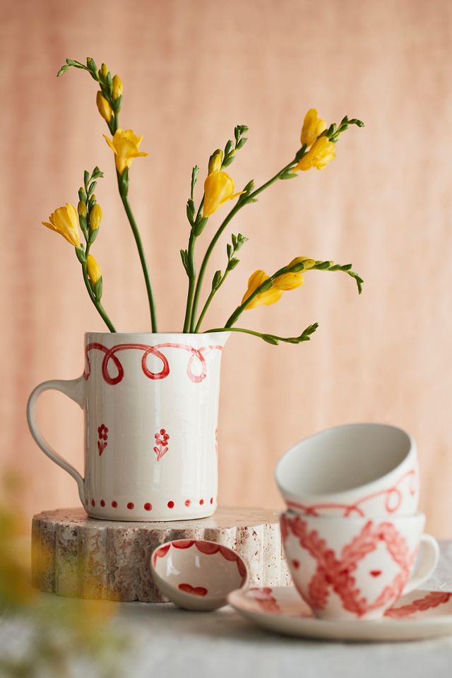 Heart + Garland Artisan Stoneware Mug #1