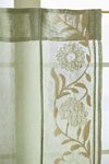 Embroidered Manette Cotton Linen Sheer Café Curtains, Set of 2