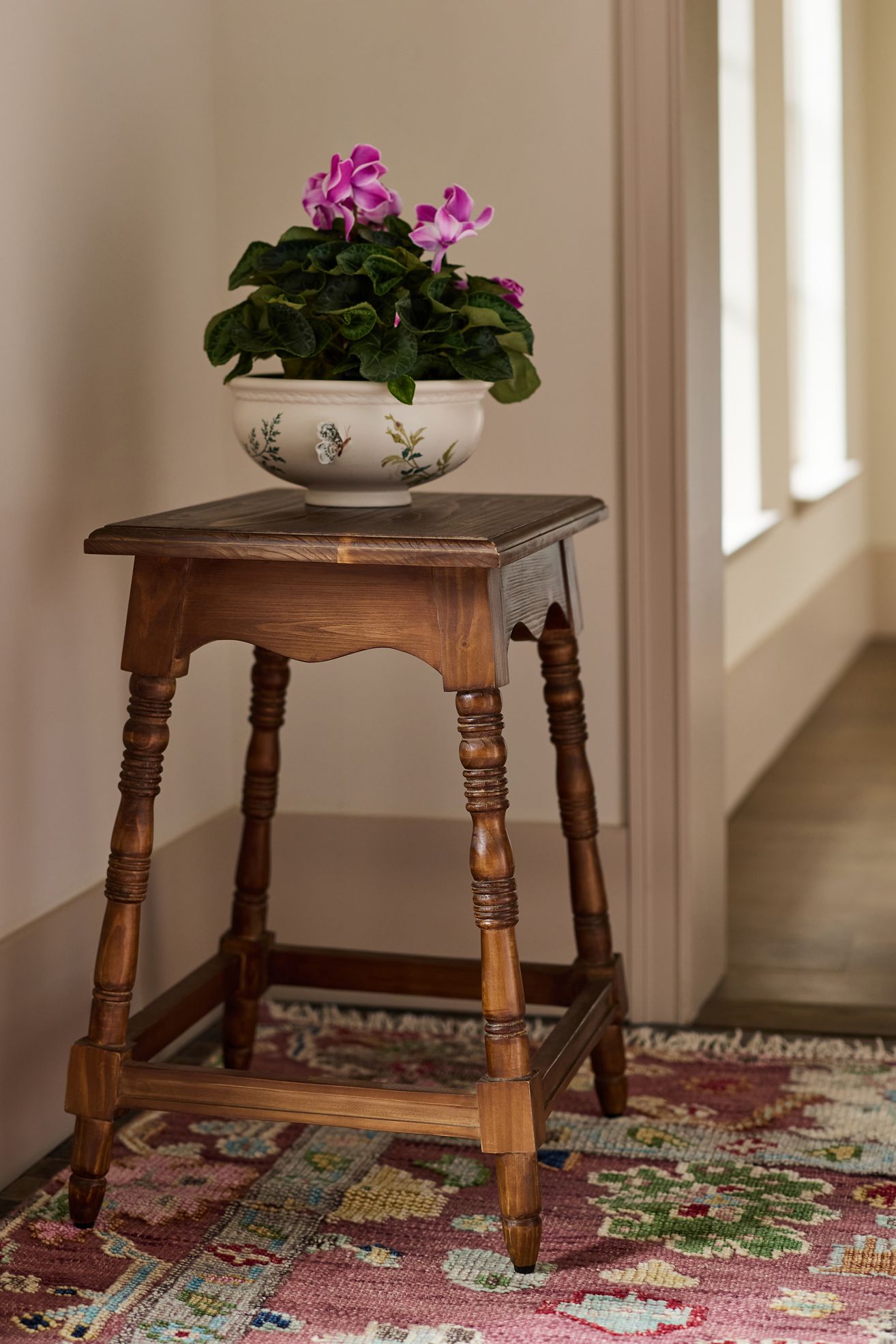 Clara Wood Side Table - Tobacco, One Size