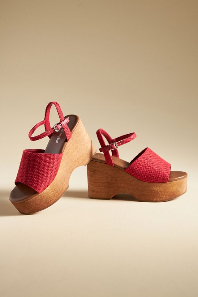 Jeffrey Campbell On Deck Wooden Wedge Platform Sandals #2