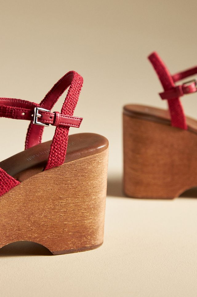 Jeffrey Campbell On Deck Wooden Wedge Platform Sandals #3