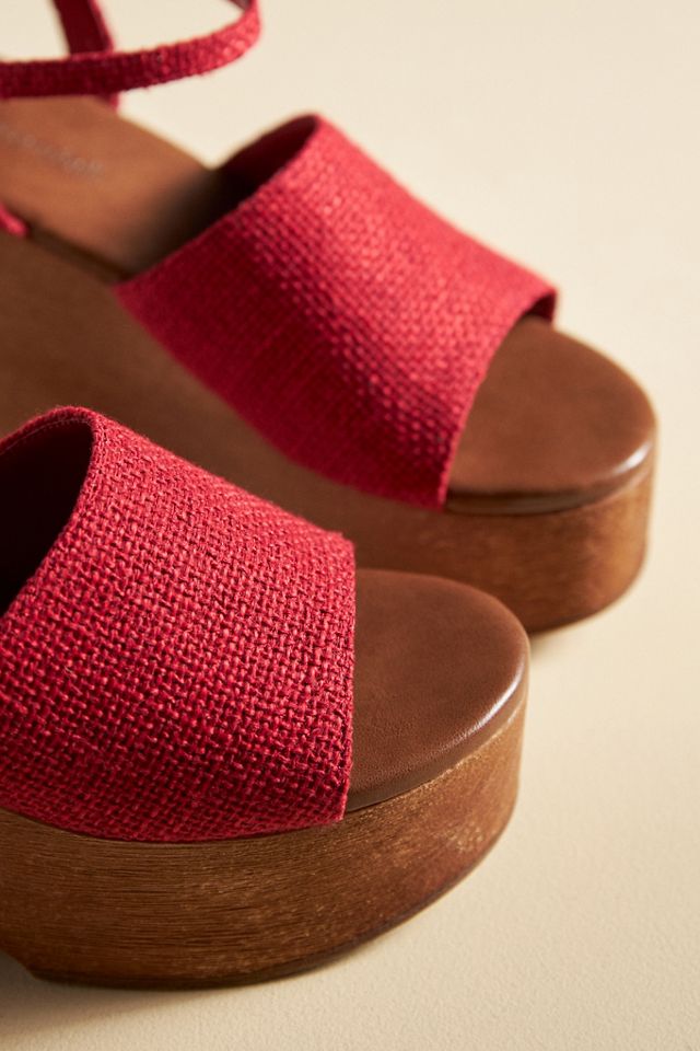 Jeffrey Campbell On Deck Wooden Wedge Platform Sandals #4
