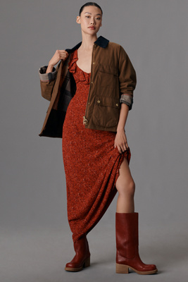 Jeffrey Campbell Reflect Tall Pull-on Boots In Red