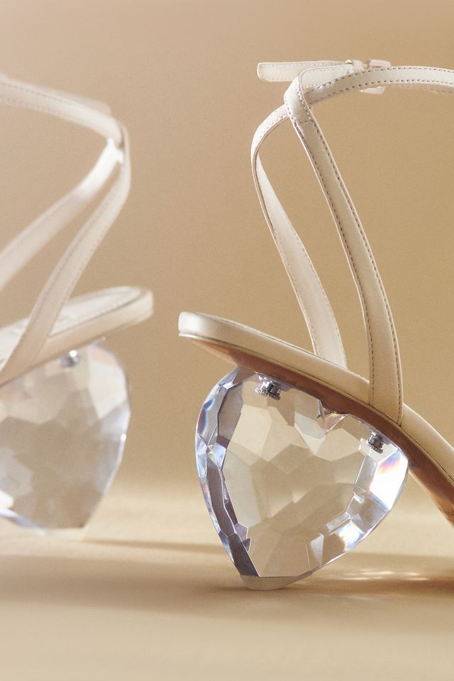 Kate Spade Crystal Heart Heel Sandals | Anthropologie