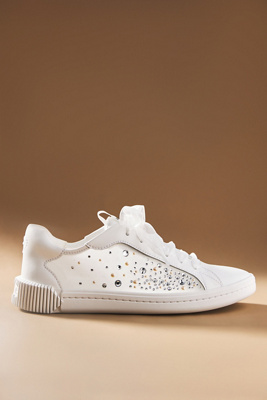 Kate Spade Tori Crystal Embellished Sneakers In White