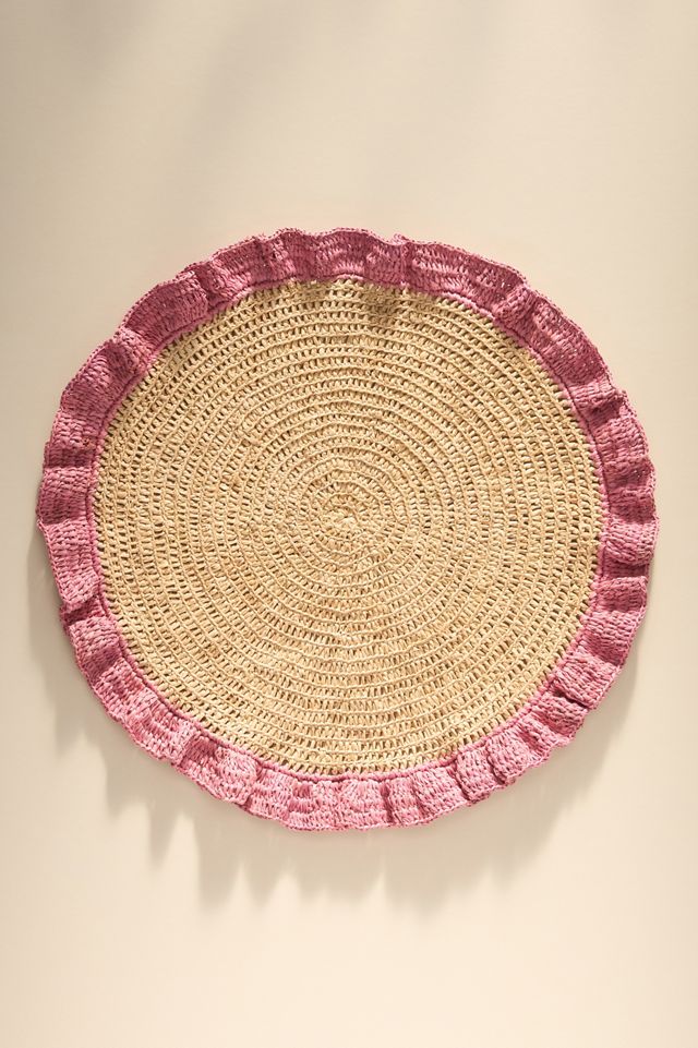 Handwoven Ruffle Placemat #1
