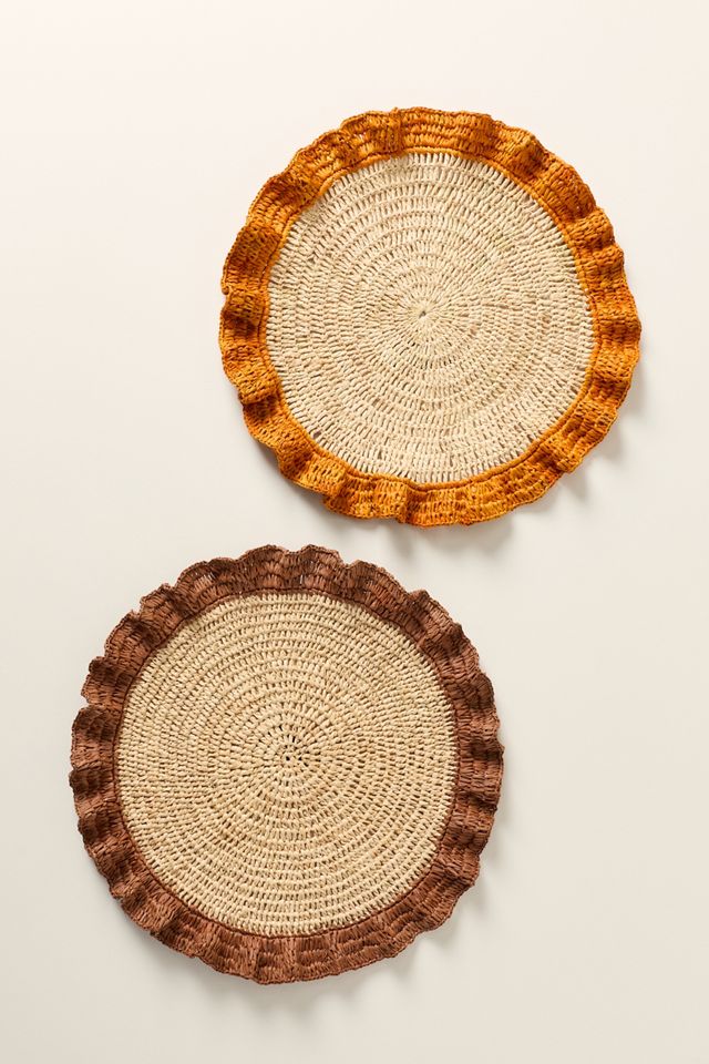 Handwoven Ruffle Placemat #1