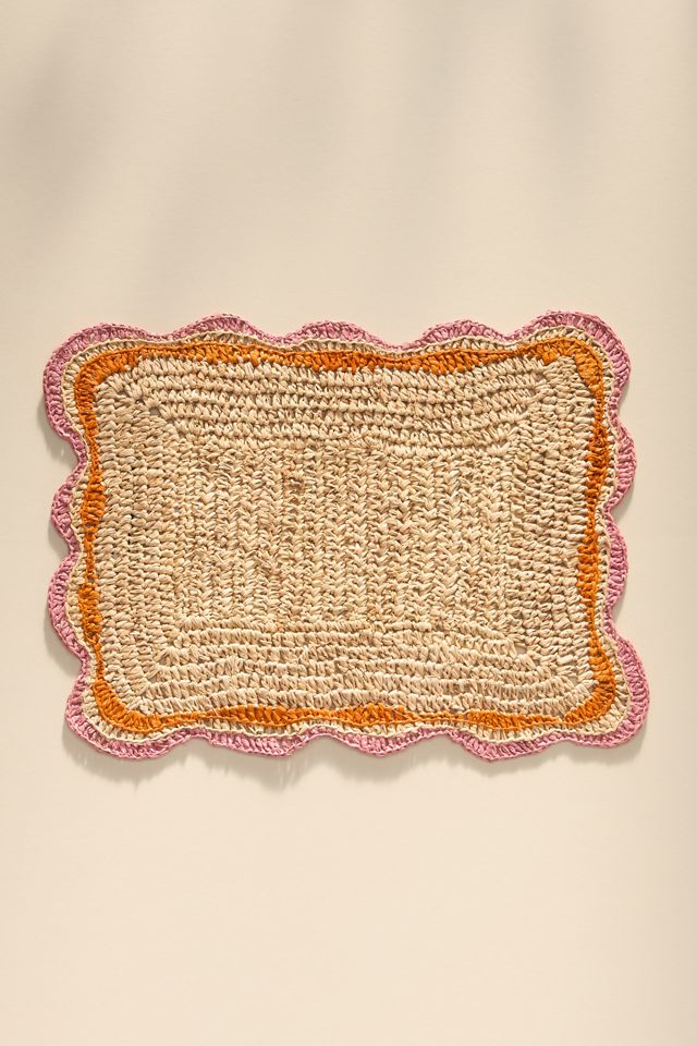 Handwoven Rectangle Garden Party Placemat #1
