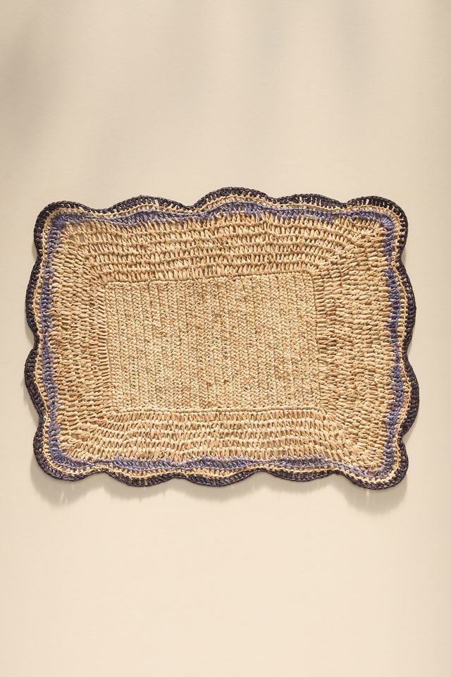 Handwoven Rectangle Garden Party Placemat #1