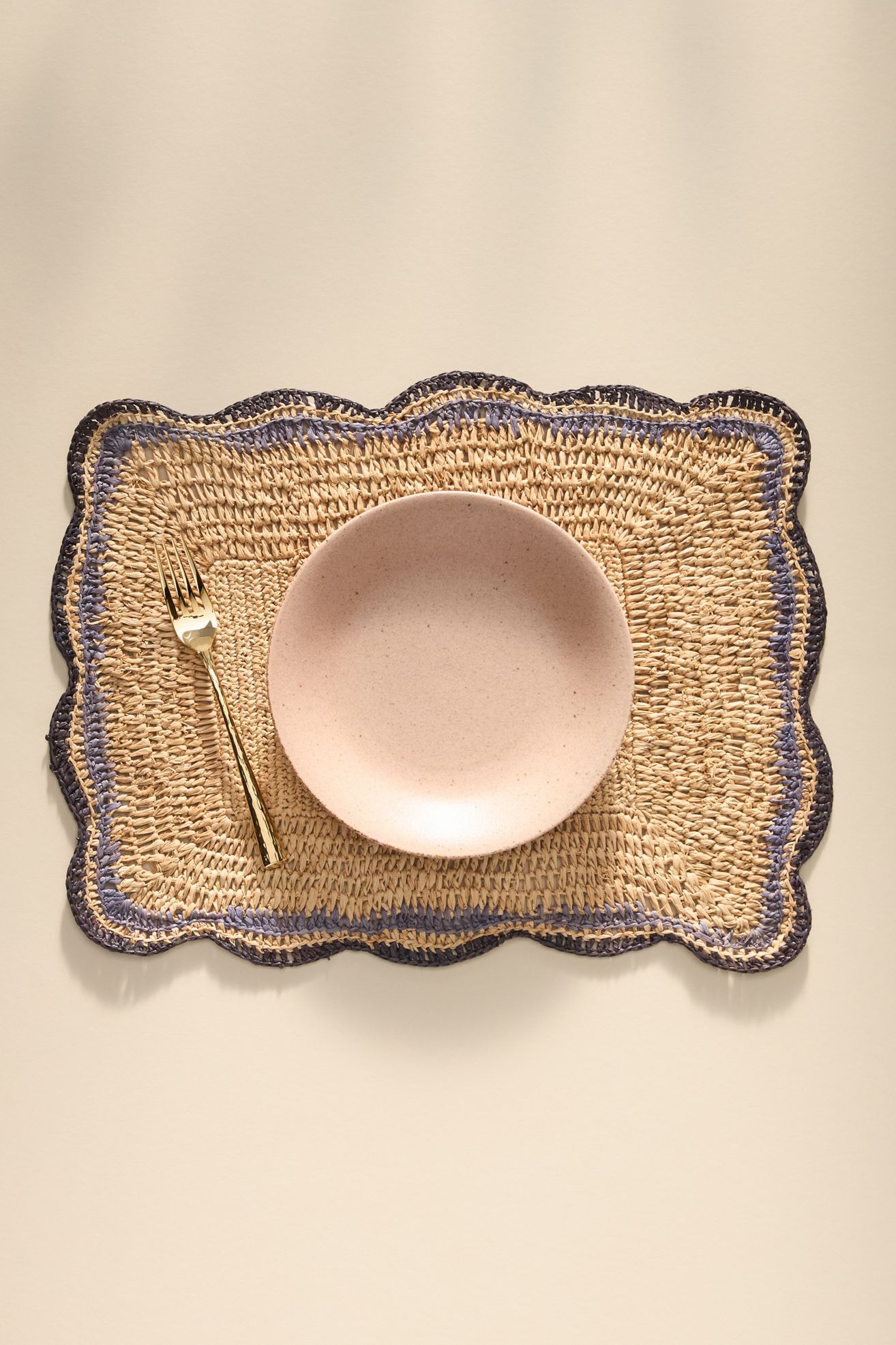 Payton James Handwoven Rectangle Garden Party Placemat - Blue, One Size