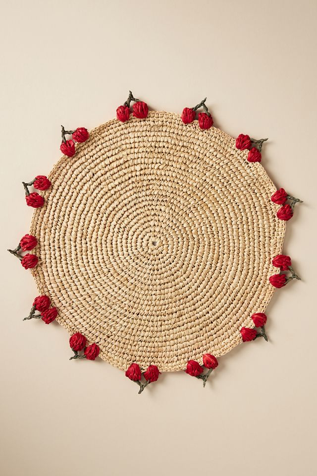 Handwoven Cherry Placemat #1