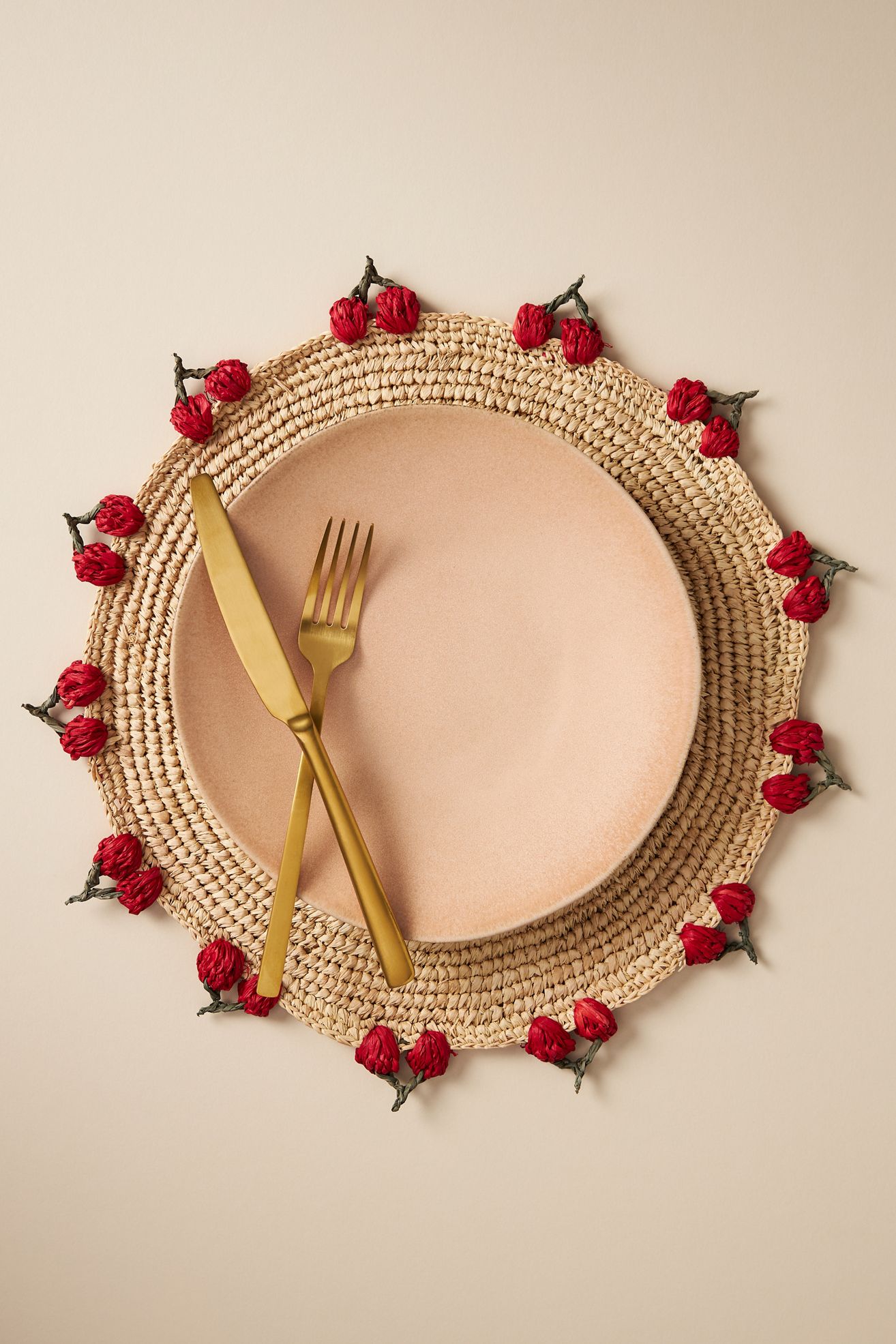 Payton James Handwoven Cherry Placemat - CHERRY, One Size