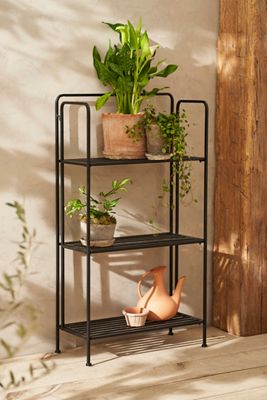 3-Tier Rolling Iron Plant Stand | Terrain