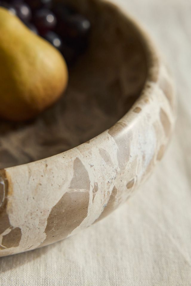 Butterscotch Marble Serving Bowl #2