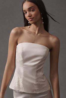 BHLDN STRAPLESS LACE CORSET 