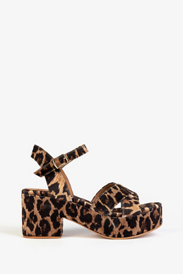 Penelope Chilvers Azalea Ankle Strap Platform Sandal In Brown