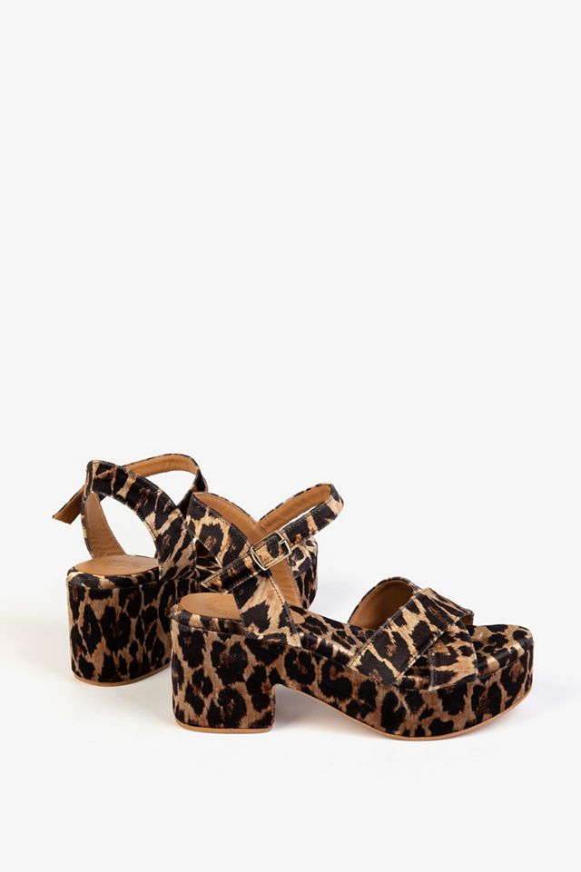 Penelope Chilvers Azalea Leopard Velvet Heels #1