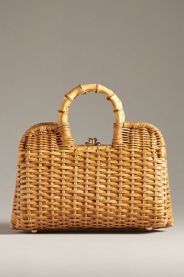 Frances Valentine Buzzy Wicker Basket Bag #1