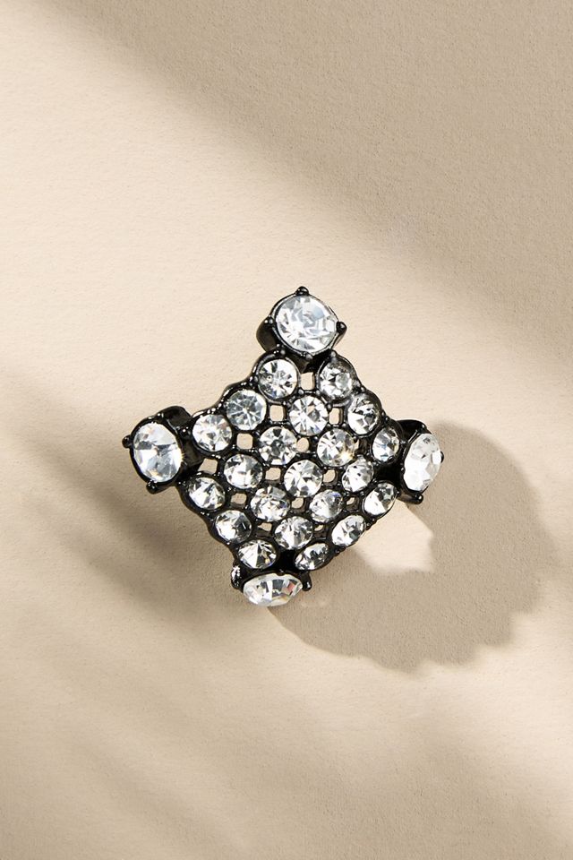 Crystal Square Post Earrings #3