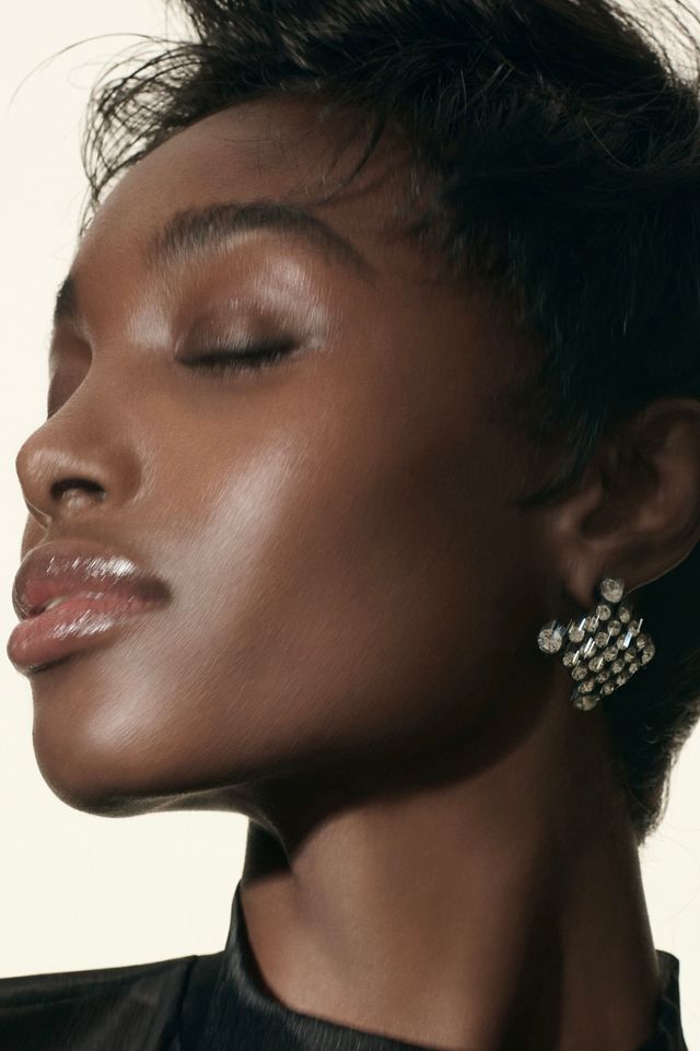 Crystal Square Post Earrings #4