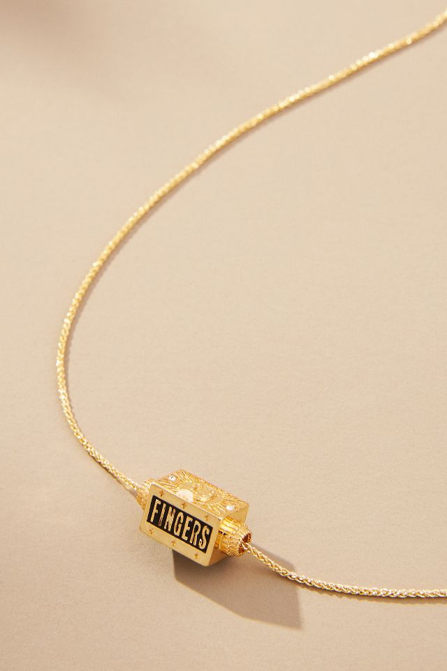 Versace license plate necklace hotsell
