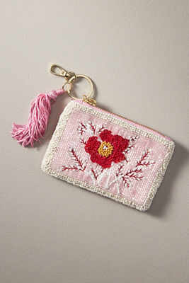 By Anthropologie Beaded Flat Pouch: Garden Party Edition