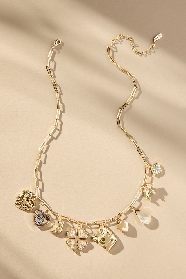 Anthropologie charm necklace hot sale
