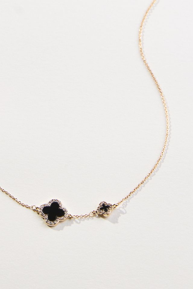 Gold-Plated Double-Clover Necklace #1