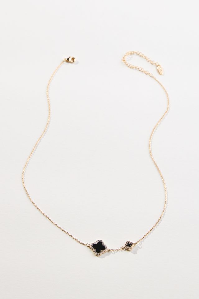 Gold-Plated Double-Clover Necklace