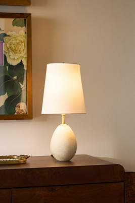 Anthropologie Jared Alabaster Mini Table Lamp