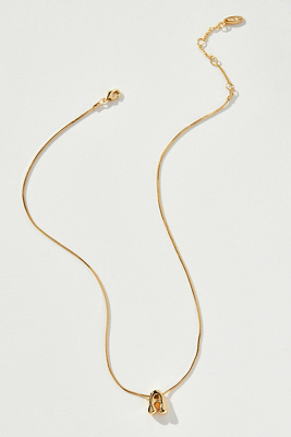 By Anthropologie Mini Bubble Letter Monogram Necklace In Alphabet