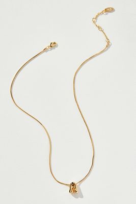 Gold-Plated Mini Bubble Letter Monogram Necklace