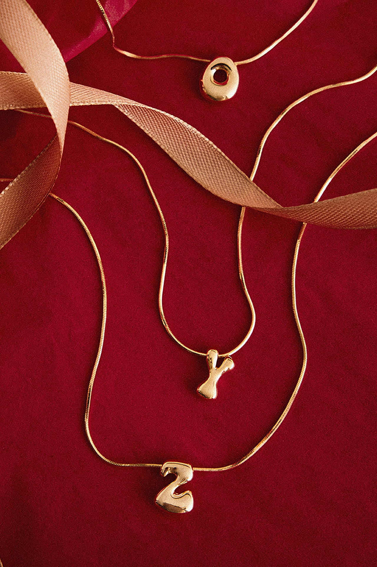 Mini Bubble Letter Monogram Necklace