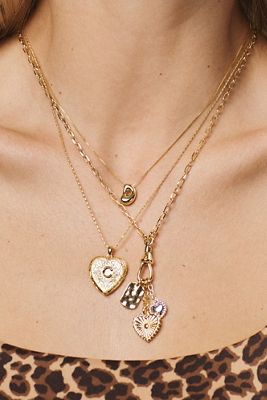 ぷっくり【Anthropologie】バブルレターモノグラムネックレス Bubble Letter Monogram Necklace | Anthropologie