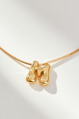 Mini Bubble Letter Monogram Necklace