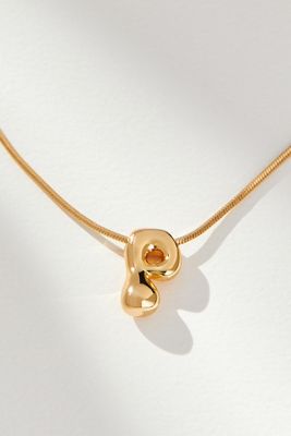 Mini Bubble Letter Monogram Necklace