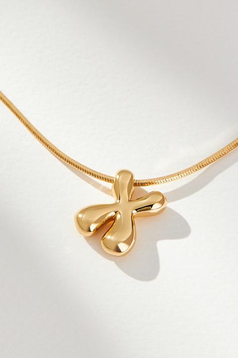 Mini Bubble Letter Monogram Necklace