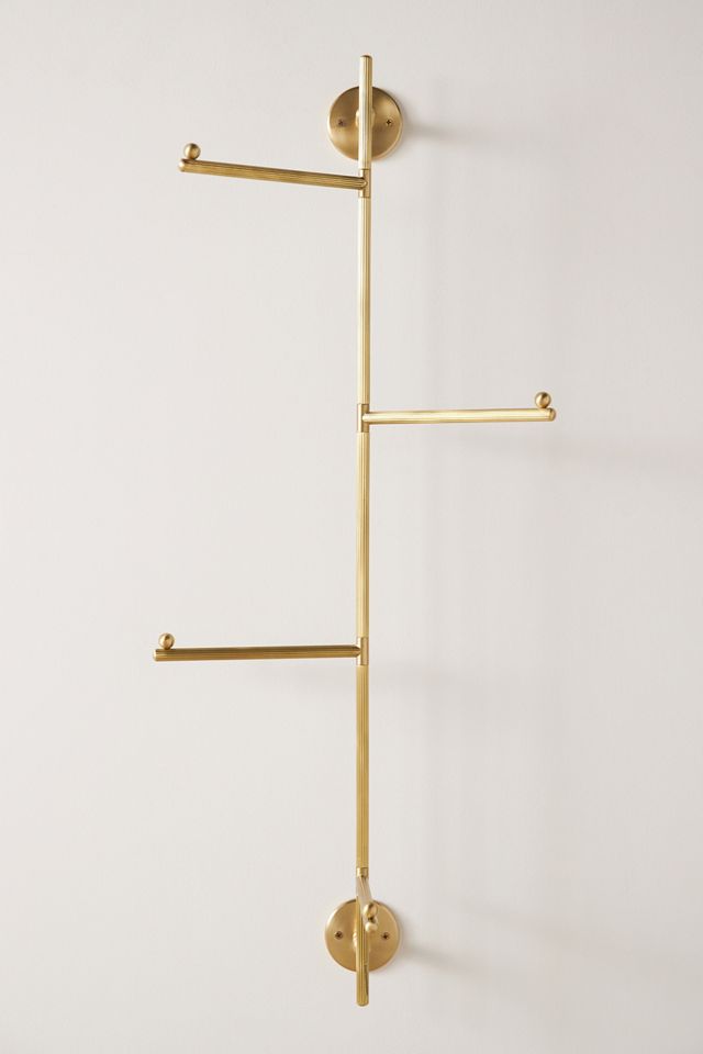 Aldina Brass Swivel Hook Rack #2