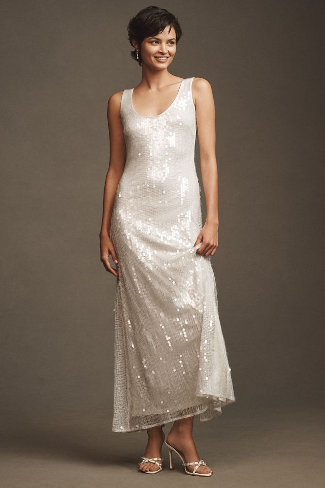 Hutch Sleeveless Scoop-Neck Sequin Column Maxi Dress #2