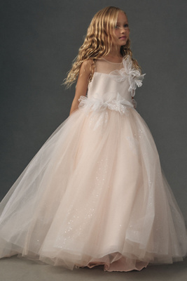 3D Floral Flower Girl Dress