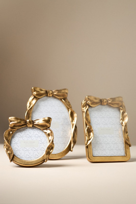 Beau Bow Gold Picture Frame - 4 x 4