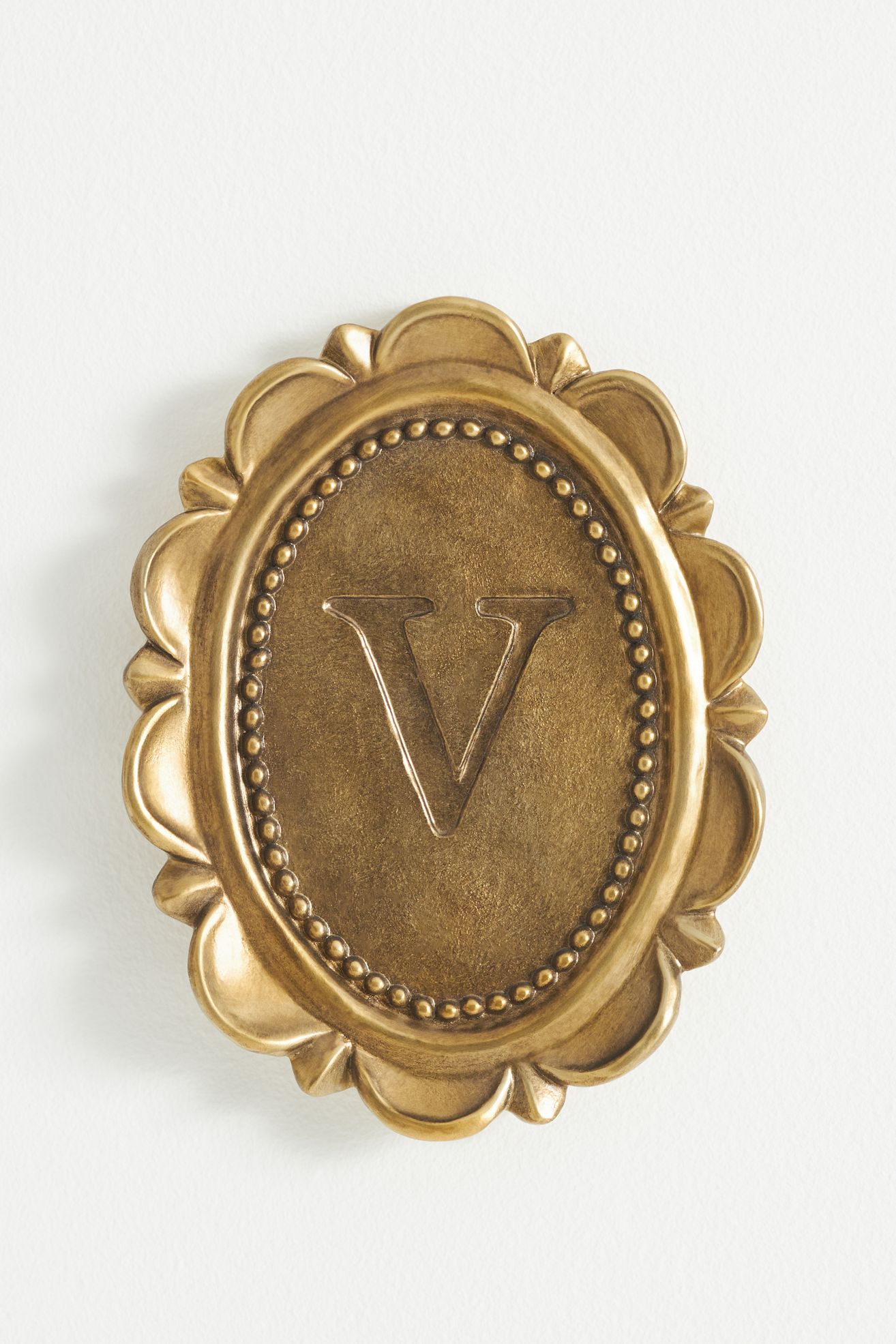 Louisa Monogram Gallery Wall Charm - V, One Size