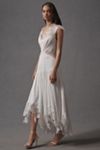 BHLDN Mixed Lace Drop-Waist Midi Dress
